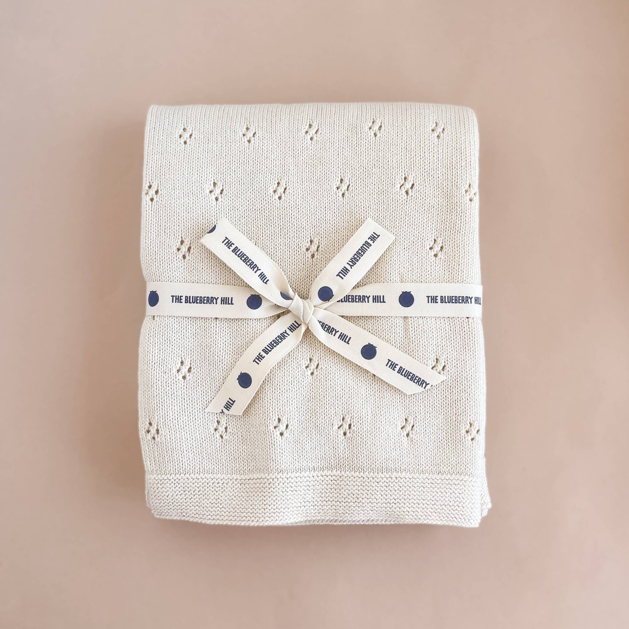 Organic Cotton Pique Blanket- Cream