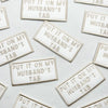 "Husband's Tab" (Tan) Iron On Patch