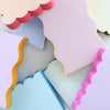 Scalloped Edge Notepad | Aqua + Blue Edge