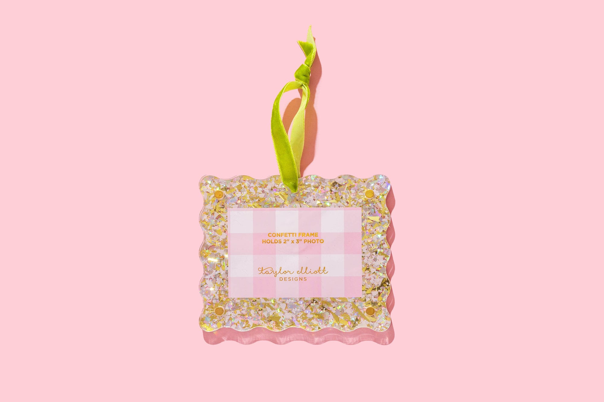 Pearl Confetti Acrylic Frame Ornament