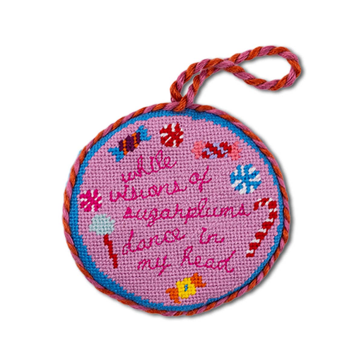 "Sugar Plums" Needlepoint Ornament
