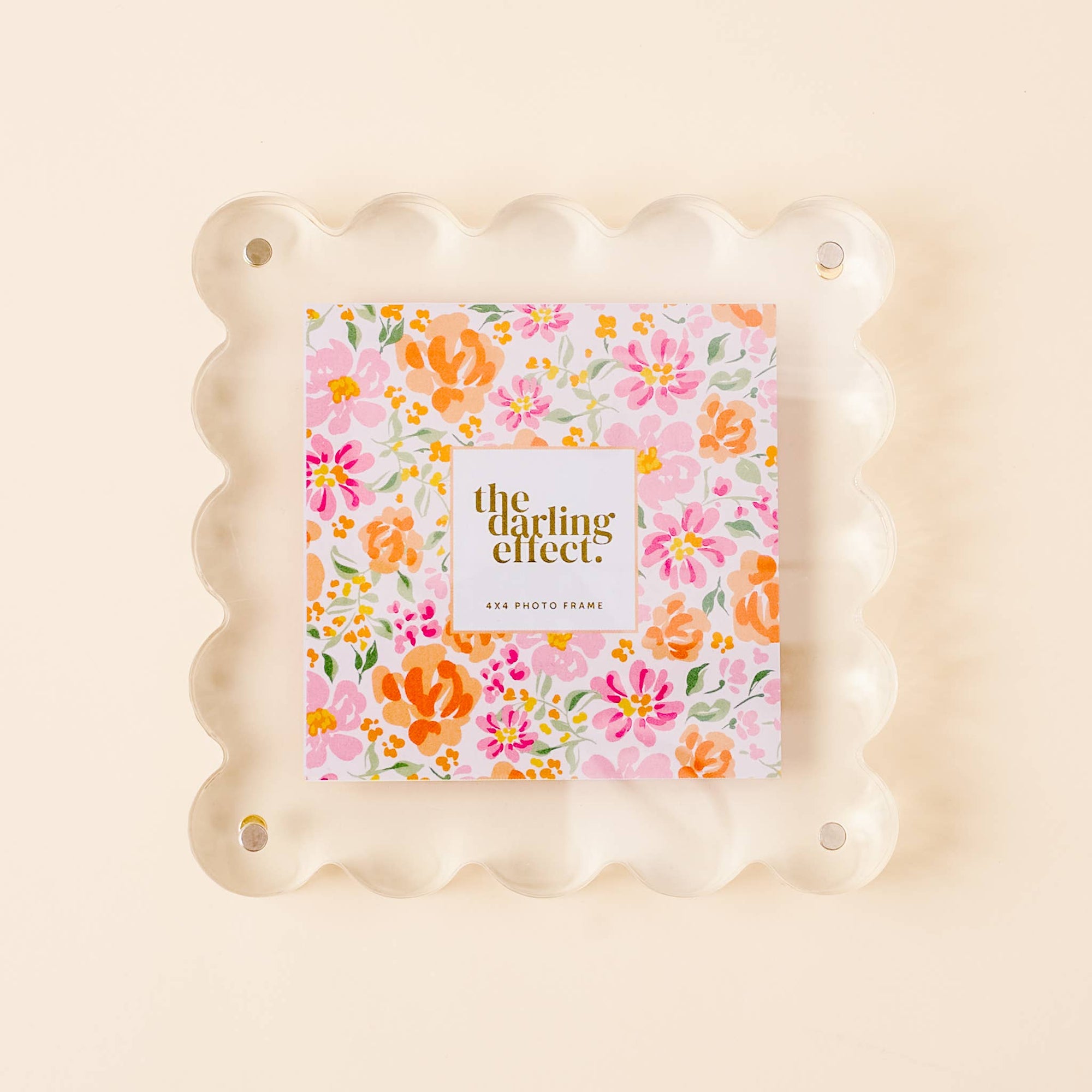 Square Scalloped Acrylic Frame- Clear