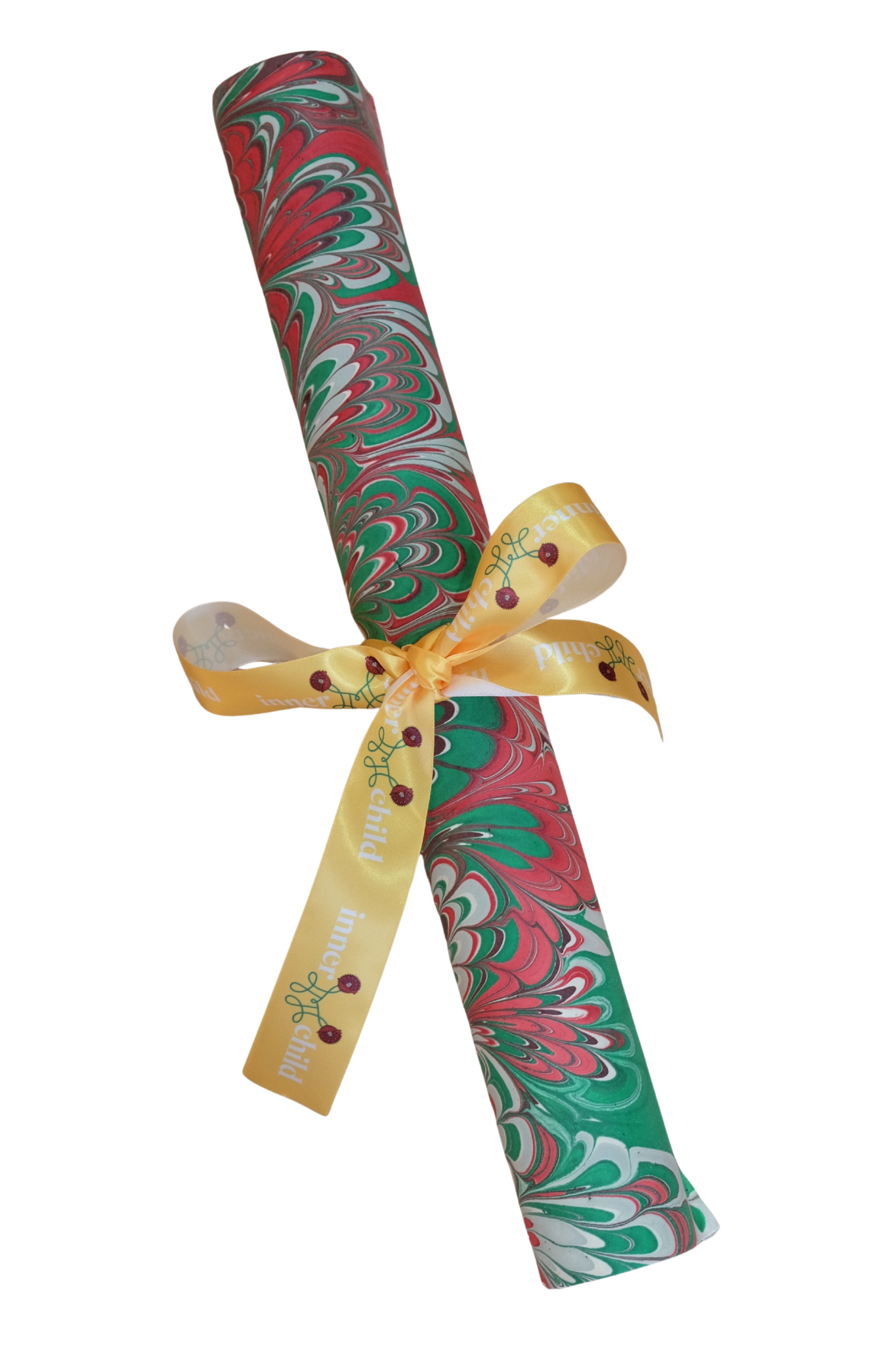 Hand Marbled Wrapping Paper Sheets- Holiday (Set of 2)