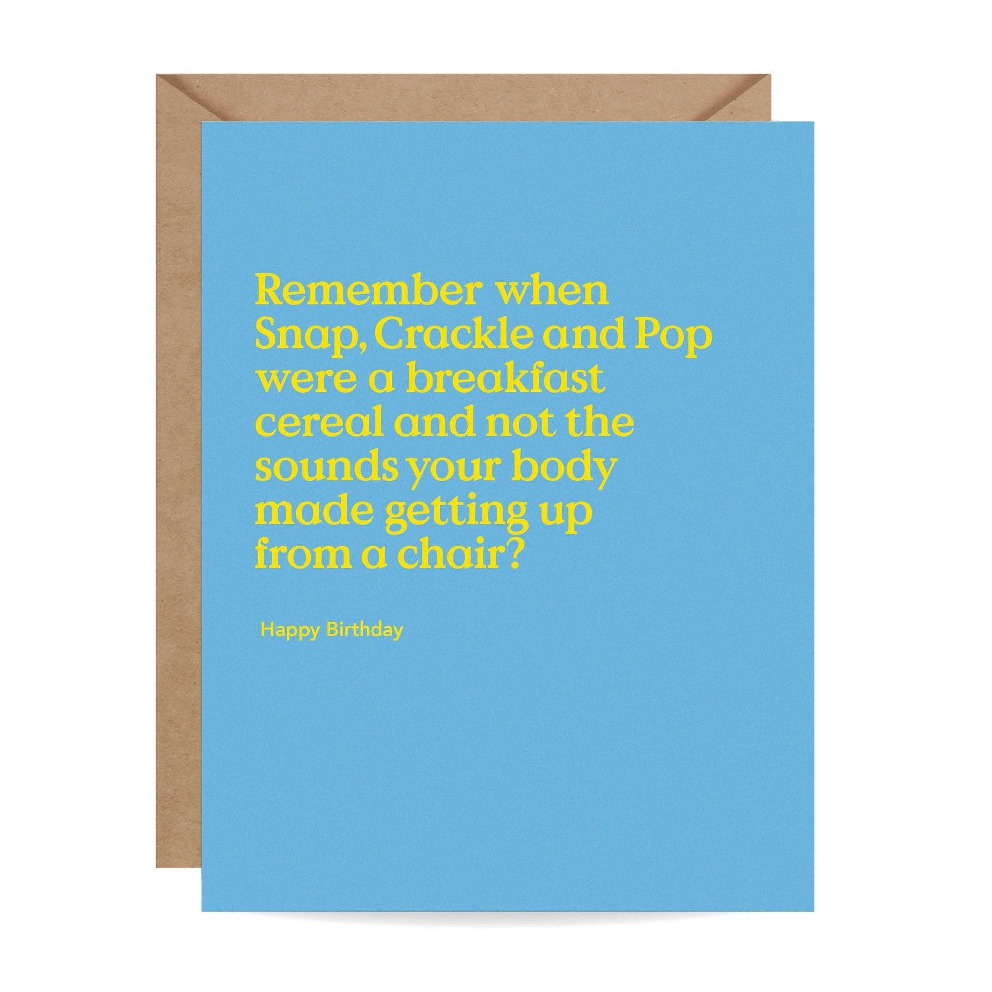 "Snap Crackle Pop" Birthday Card