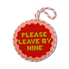 "Leave by Nine" Needlepoint Ornament