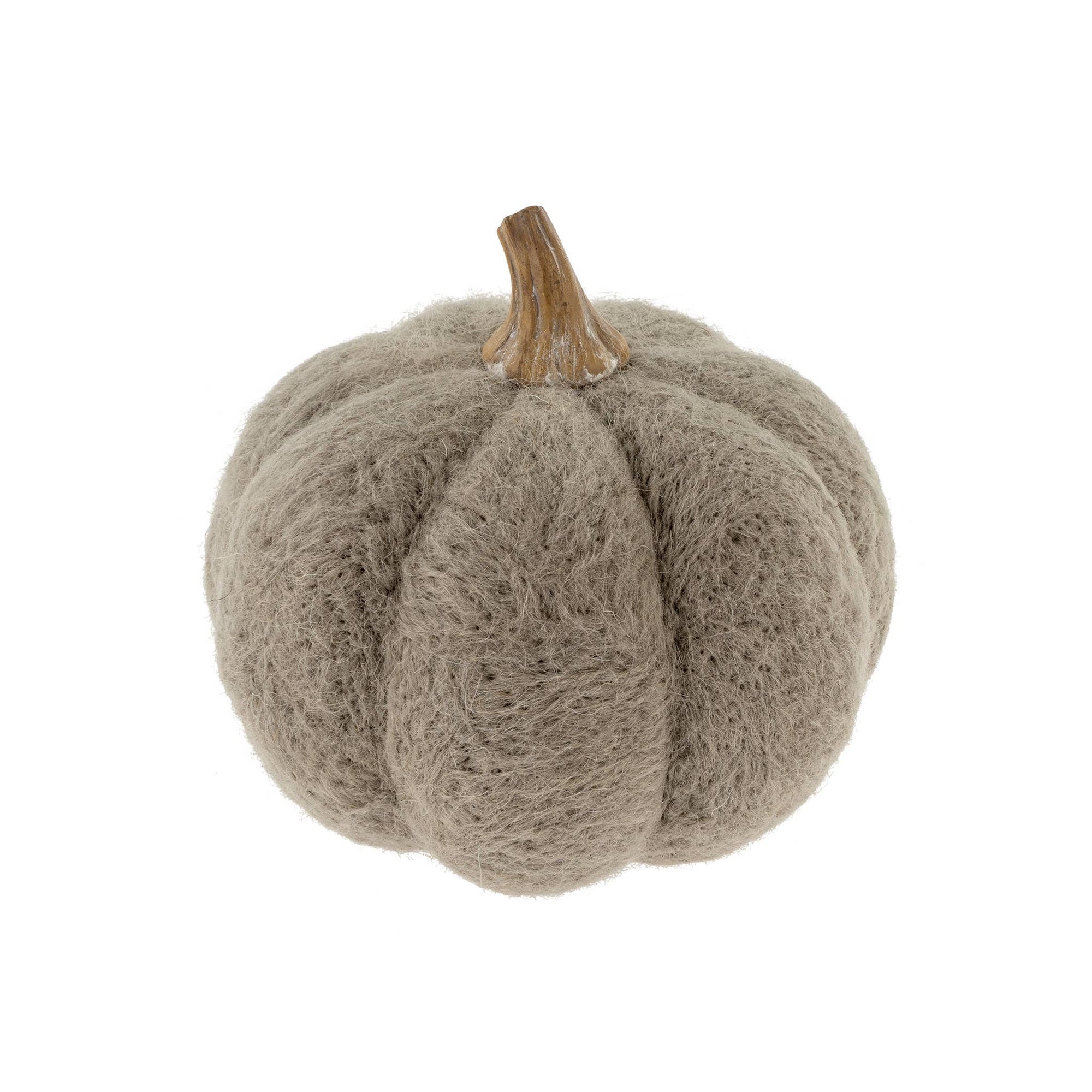 Gray Felt Pumpkin