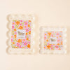Square Scalloped Acrylic Frame- Clear