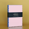 Mini Wave Notepad | Peach + Indigo Edge