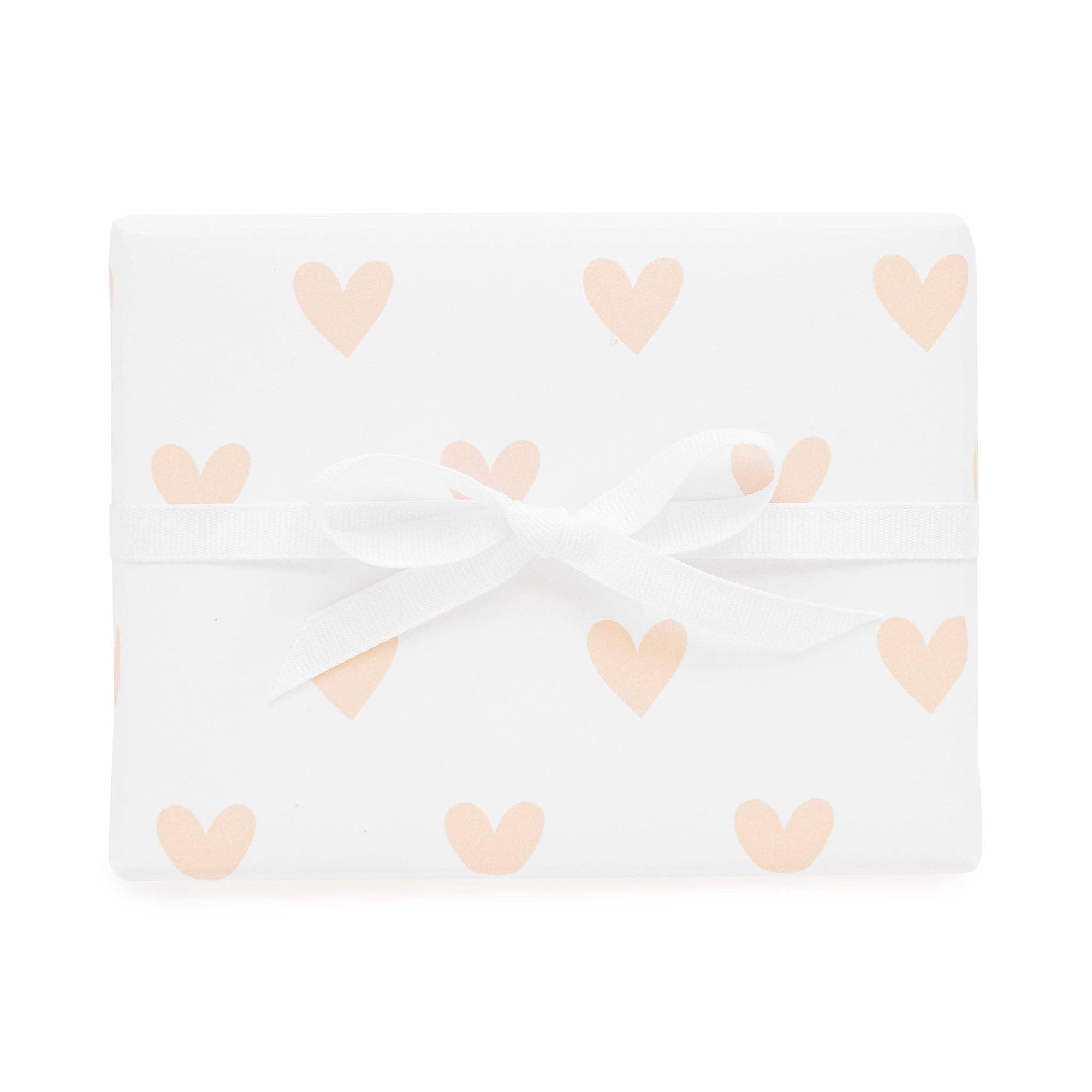 Pale Pink Heart Gift Wrap