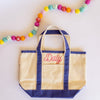 Monogrammed Small Boat Tote