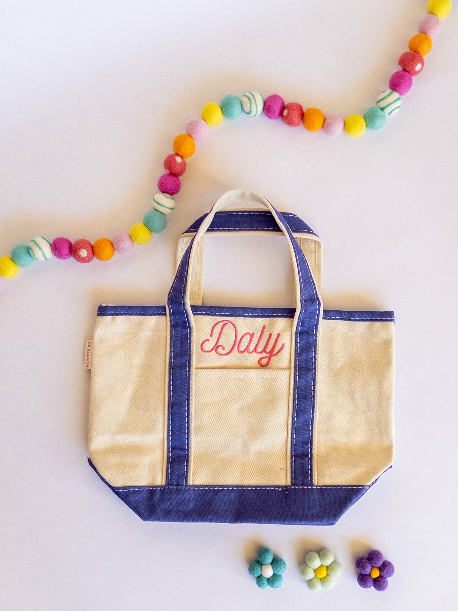 Monogrammed Small Boat Tote