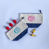 Monogrammed Canvas Cosmetic Bag