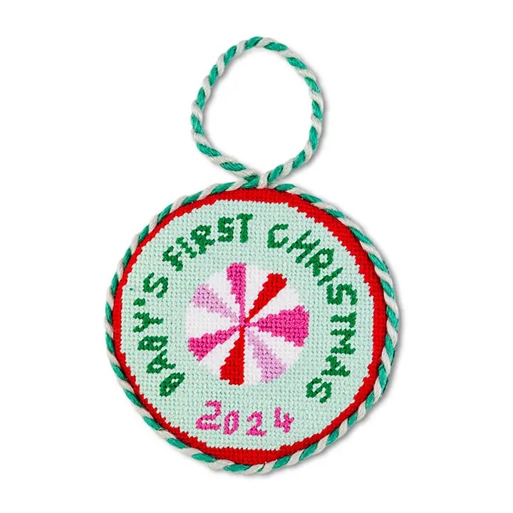 "Baby's First Christmas" Needlepoint Ornament