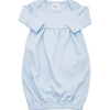 Monogrammed Picot Trim Baby Gown