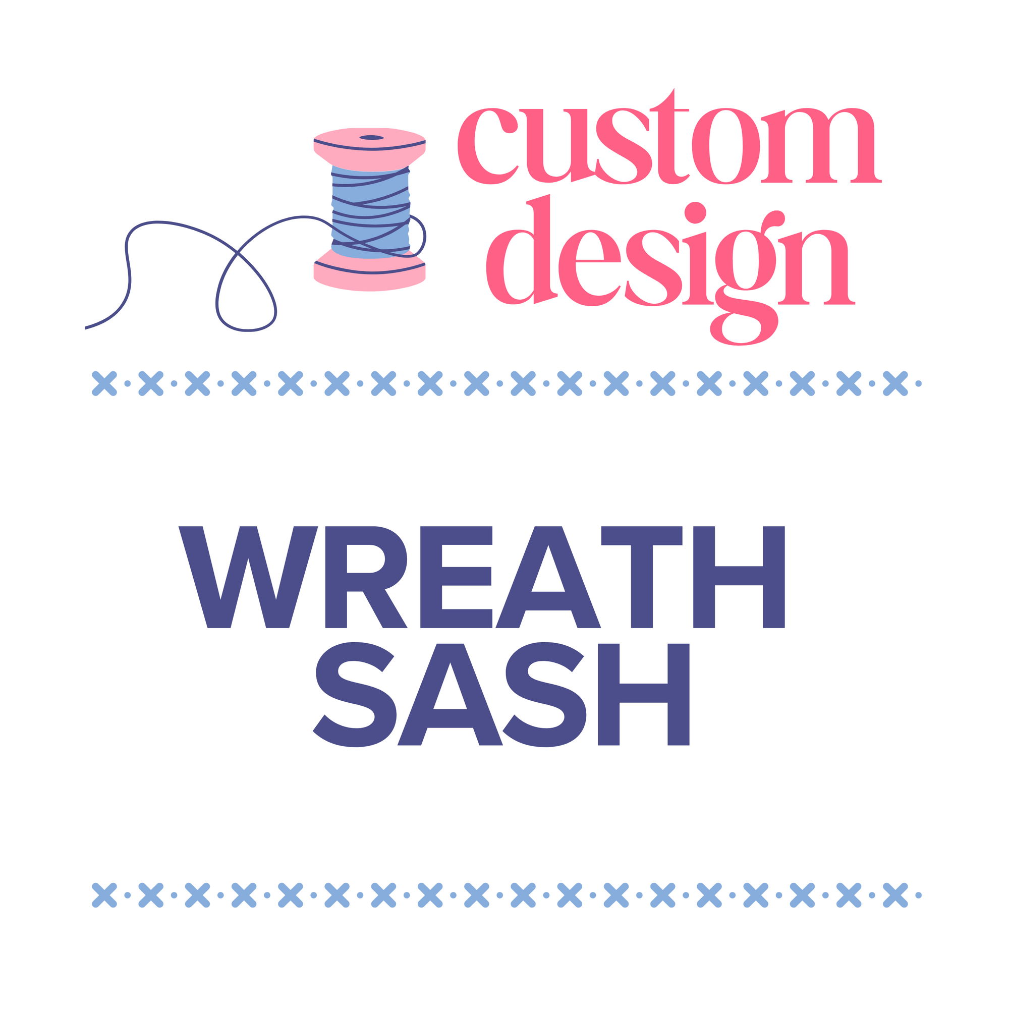 Custom Embroidered Wreath Sash