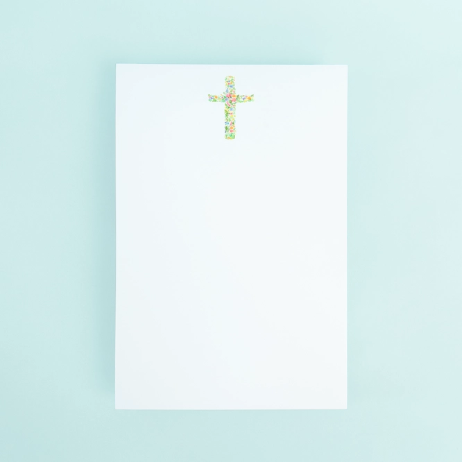 Floral Cross Notepad