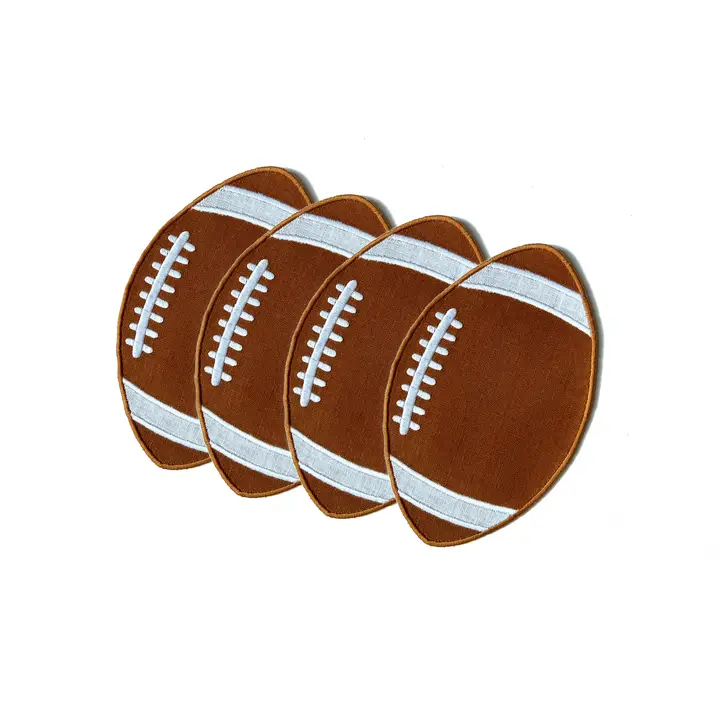 Football Linen Cocktail Napkins