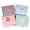 SALE // Monogrammed Stripe Beach Towel