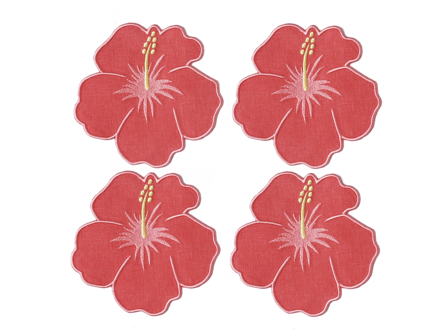 Hibiscus Flower Cocktail Napkins