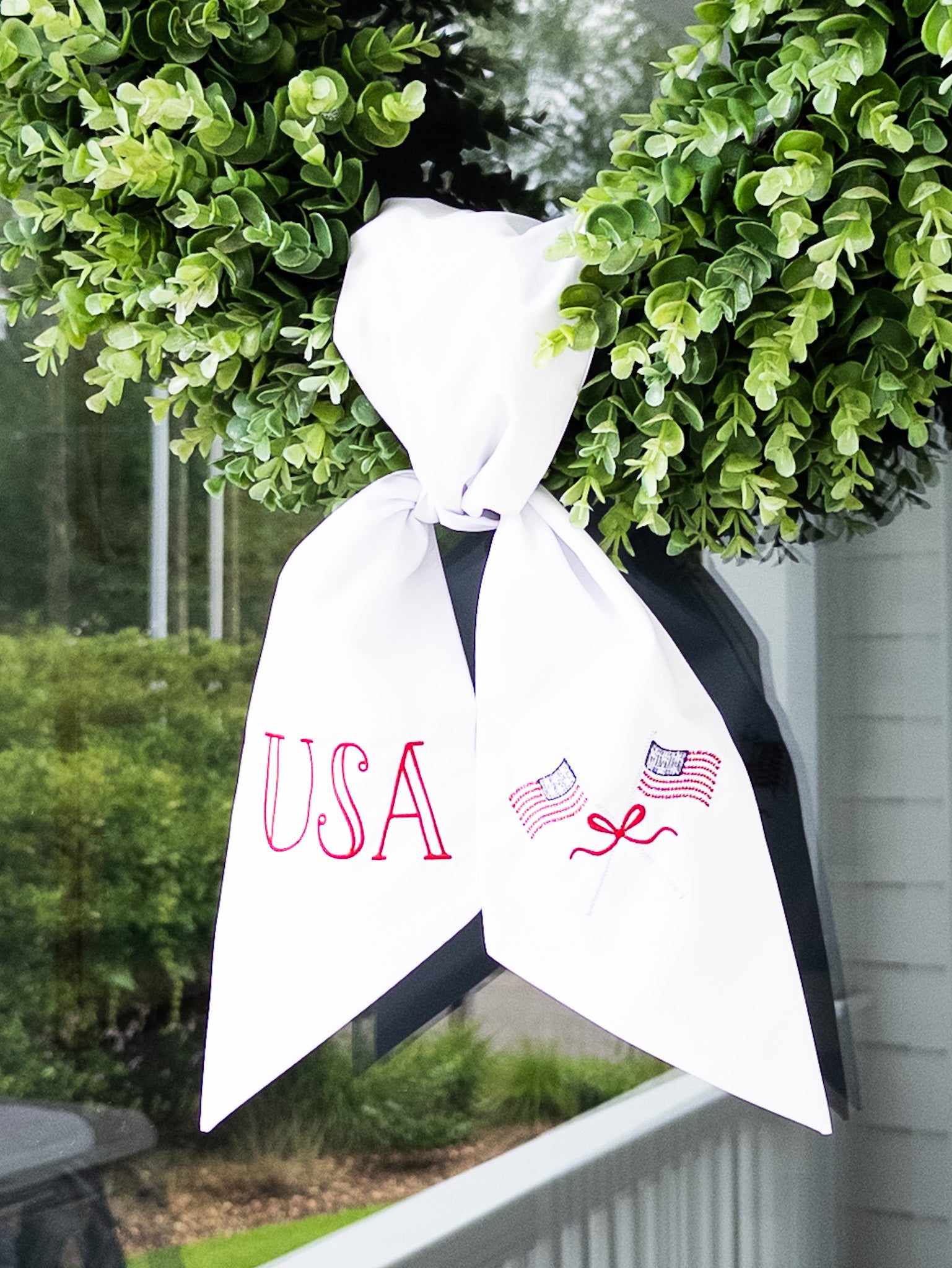 Embroidered Patriotic Wreath Sash