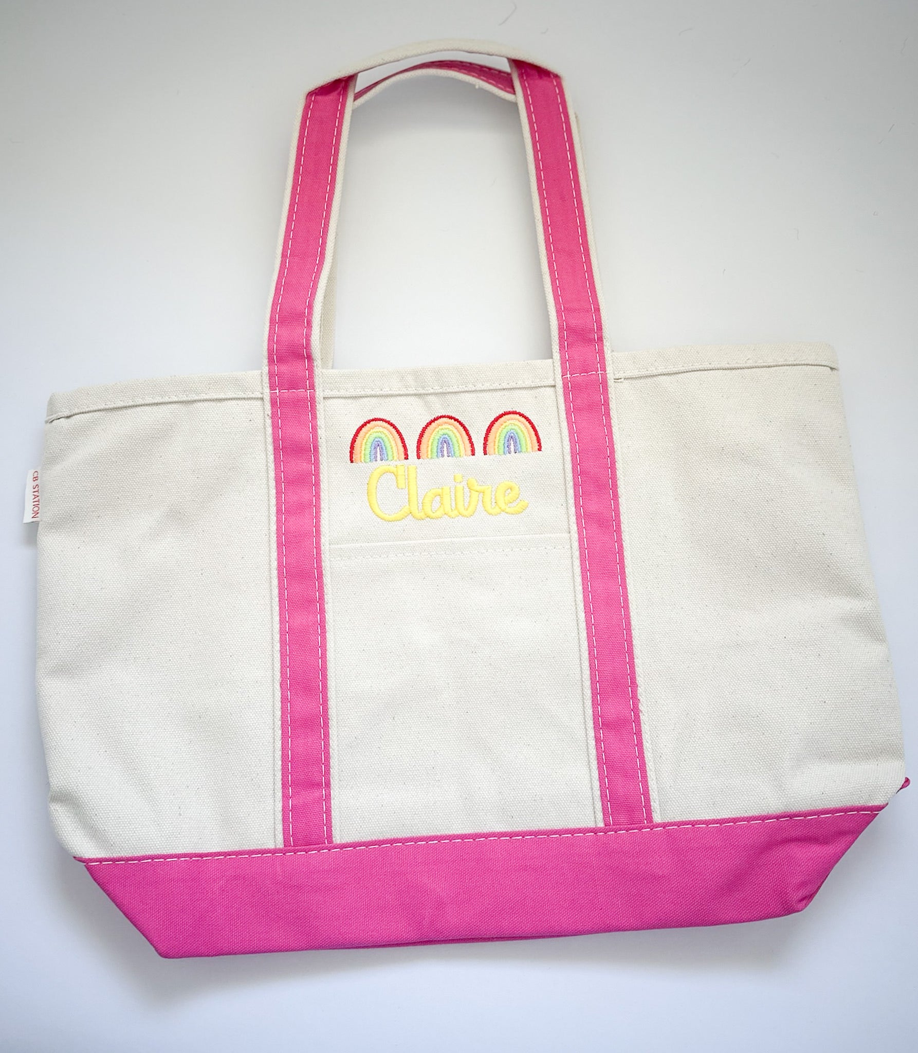 Monogrammed Medium Boat Tote