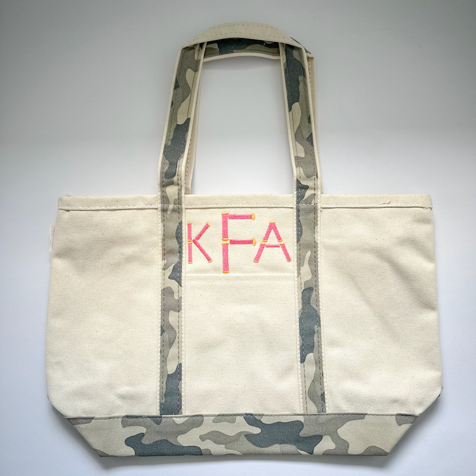 Monogrammed Medium Boat Tote