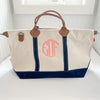 Monogrammed Canvas Weekender Bag