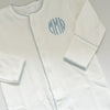 Monogrammed Picot Trim Footie