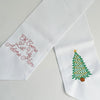 Embroidered Christmas Wreath Sash