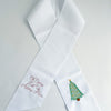 Embroidered Christmas Wreath Sash