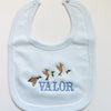 Monogrammed Picot Trim Bib