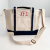 Monogrammed Crossbody Canvas Tote