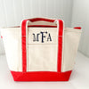 Monogrammed Crossbody Canvas Tote