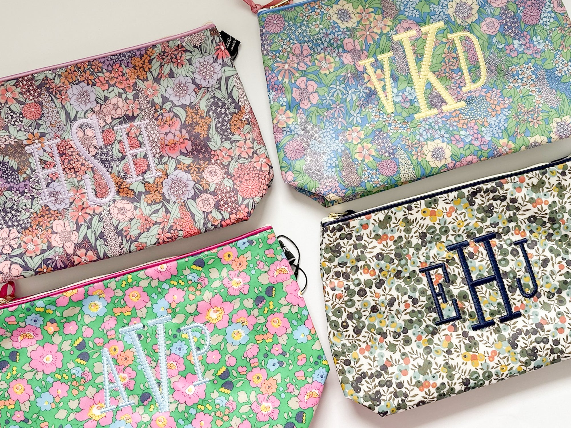 Monogrammed Liberty of London Cosmetic Bag