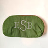 Monogrammed Linen Cosmetic Bag