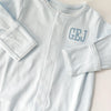 Monogrammed Picot Trim Footie