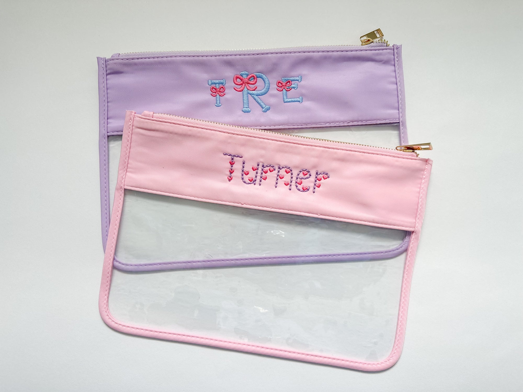 Monogrammed Clear Zipper Pouch