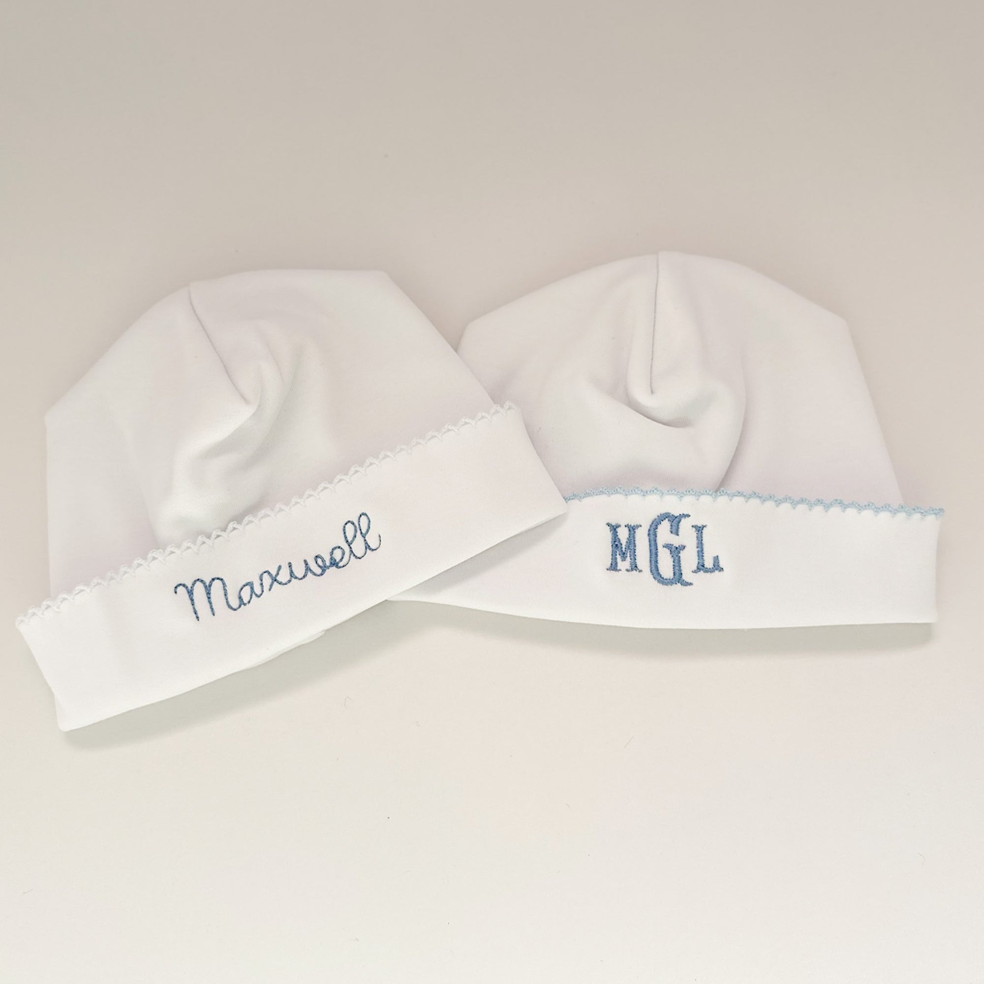 Monogrammed Picot Trim Hat