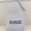 Kids Monogrammed Gingham Tote