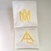 Monogrammed Piped-Edge Hand Towel