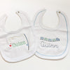 Monogrammed Picot Trim Bib