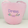 Kids Monogrammed Gingham Tote