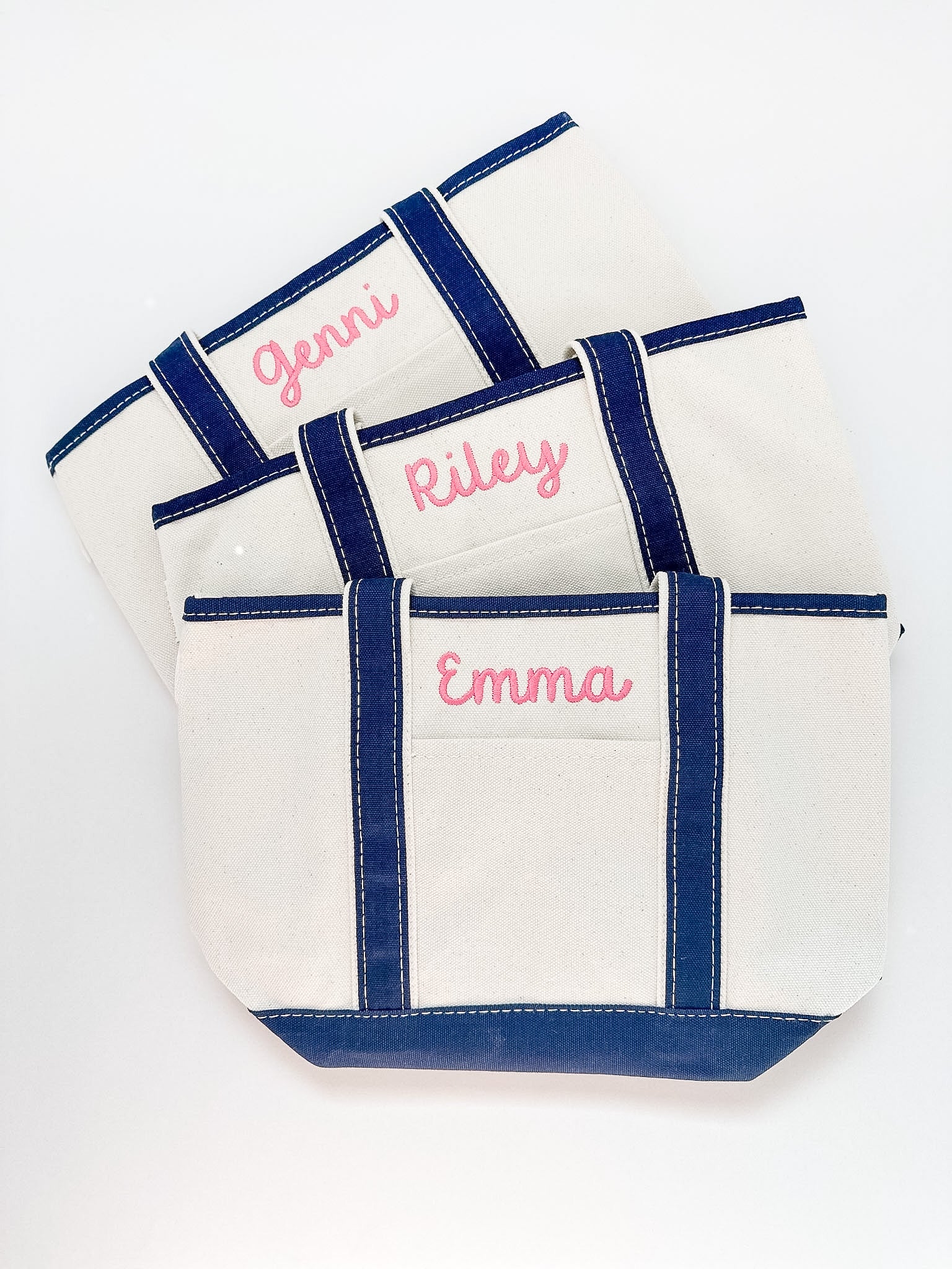 Monogrammed Small Canvas Tote Bag