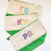 Monogrammed Canvas Cosmetic Bag