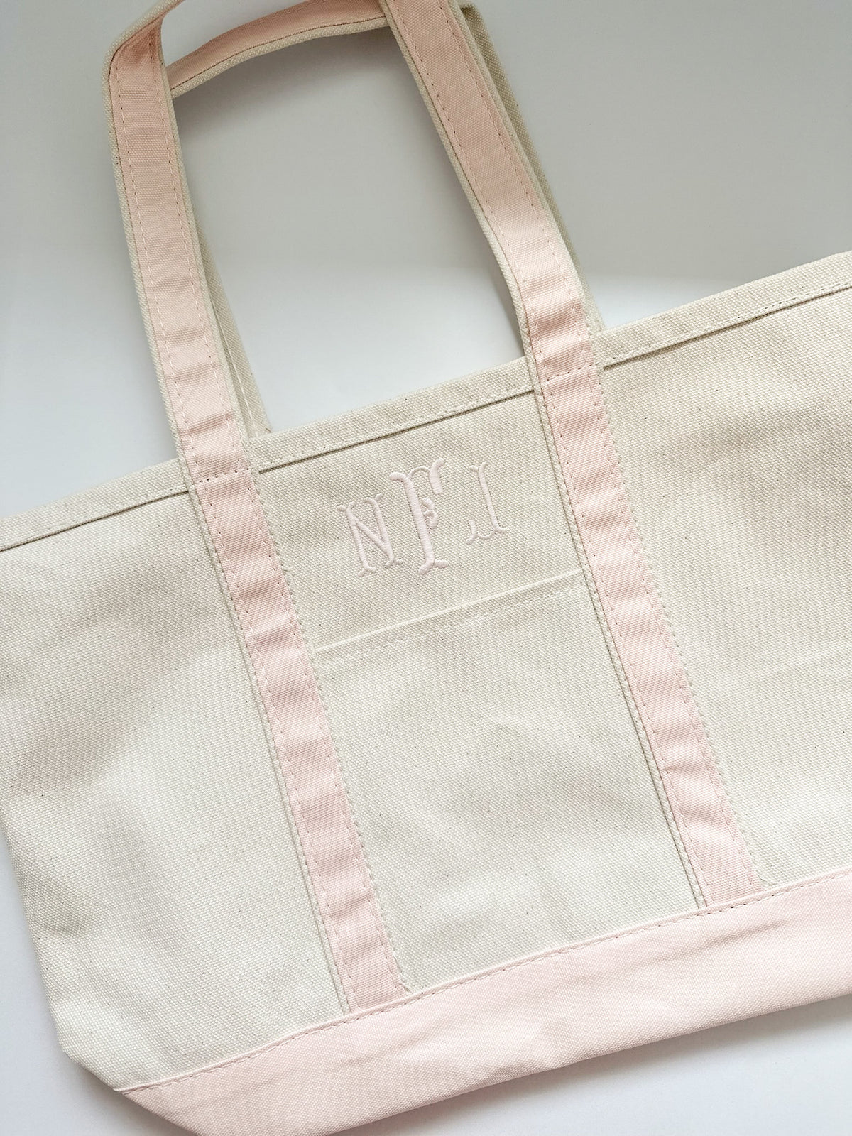 Monogrammed Medium Canvas Tote Bag