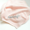 Monogrammed Knit Baby Blanket