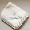 Monogrammed Knit Baby Blanket