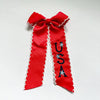 Embroidered "USA" Hair Bow