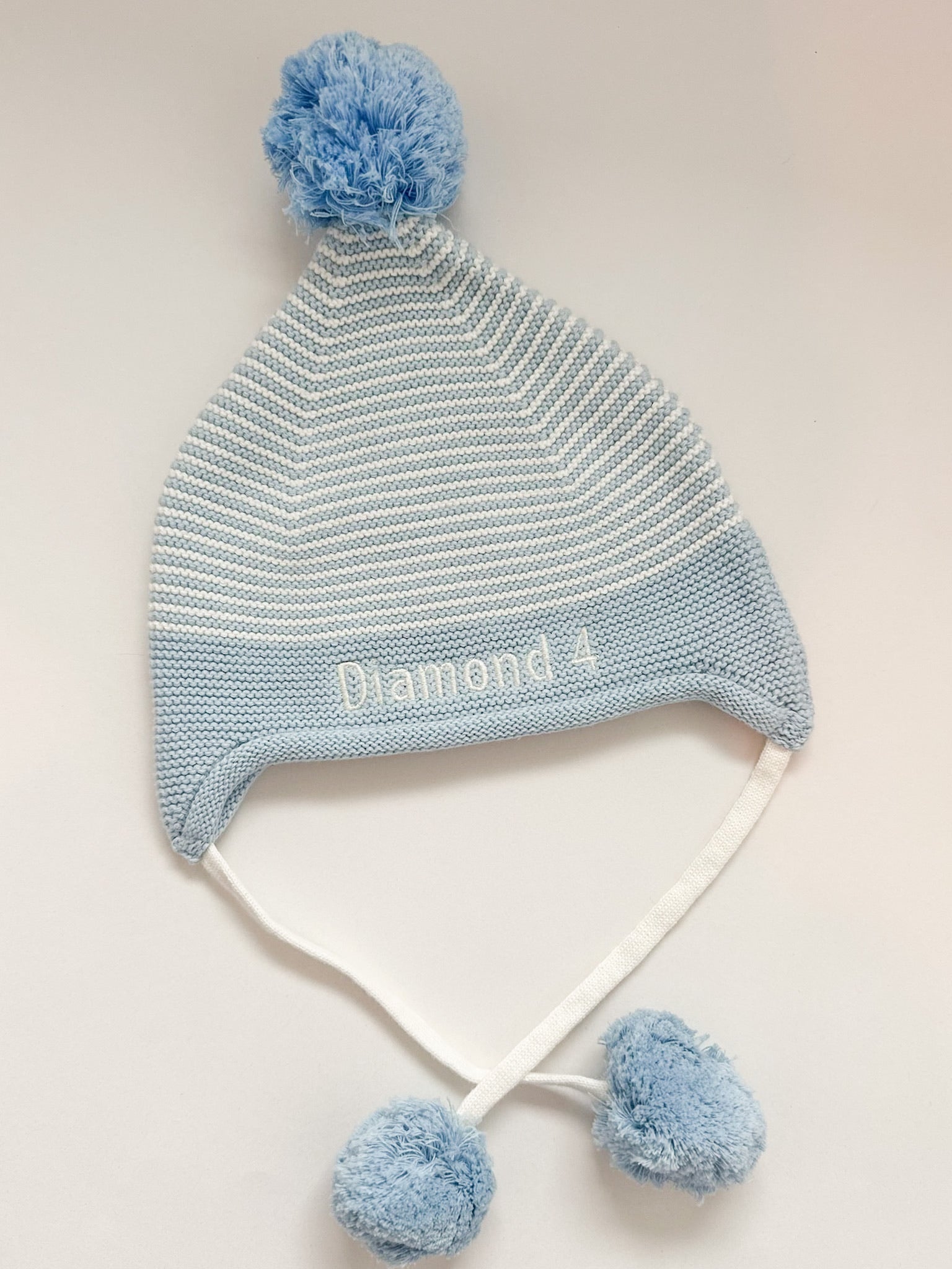Monogrammed Kids Knit Pom Hat