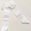 Monogrammed Moon Stitch Hair Bow